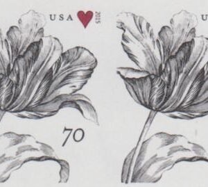 US 4960a Modern Imperf 70¢ Tulip Pair