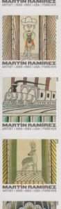 US 4968-72b Modern Imperf Martin Ramirez Strip of 5