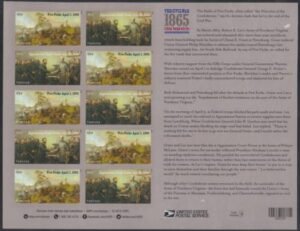 US 4980-1b Modern Imperf Civil War Five Forks-Appomatox Sheet