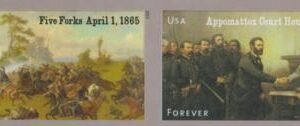 US 4980-1b Modern Imperf Horizontal Civil War Five Forks-Appomatox Strip