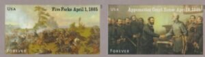 US 4980-1b Modern Imperf Horizontal Civil War Five Forks-Appomatox Strip