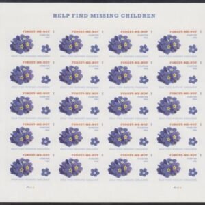 US 4987a Modern Imperf Missing Children Sheet