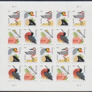 US 4991-94b Modern Imperf Coastal Birds Sheet