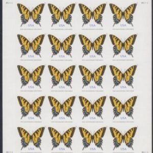 US 4999a Modern Imperf Tiger Swallowtail Sheet