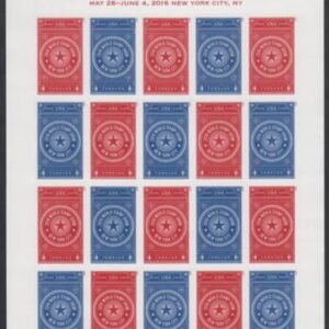 US 5010-11b Modern Imperf World Stamp Show 2016 Sheet