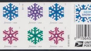 US 5031-34d Modern Imperf Snowflakes Booklet