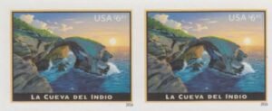 US 5040a Modern Imperf La Cueva Del Indio Pair