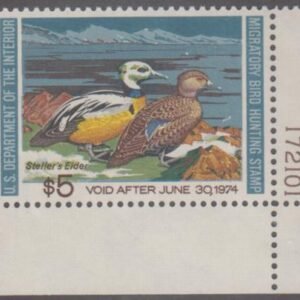 US RW40 Duck Stamp XF NH Plate Number Single