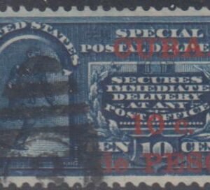 US Possessions - Cuba E1 VF - XF Used Fresh! cv $100
