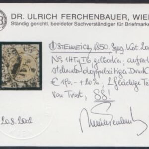 Austria 1a Used VF - Printed on Both Sides cv $120