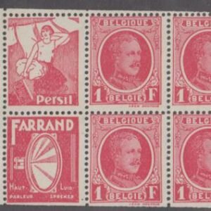 Belgium 187c NH/LH Booklet Pane
