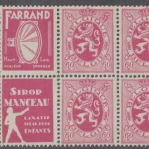 Belgium 208c NH/LH Booklet Pane