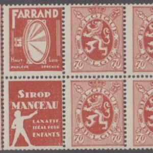 Belgium 209c NH/LH Booklet Pane