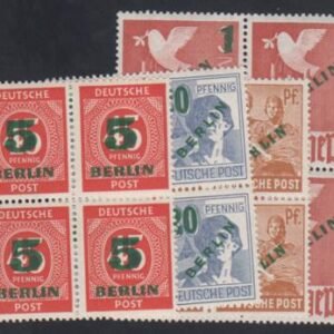 German Occupation - Berlin 9N64-67 NH Set of 4 Blocks Schlegel Cert cv $760