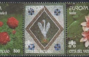 Vatican 1103 - 1104 NH Strip with Label