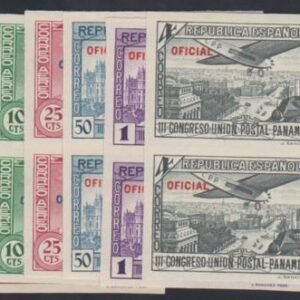 Spain CO1 - 6 Mint LH/NH Imperf Pairs - Scarce!