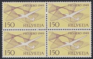 Switzerland C45 NH VF Block of 4 cv $120