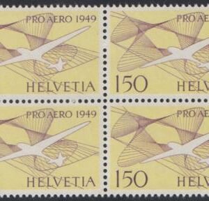 Switzerland C45 NH VF Block of 4 cv $120