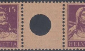 Switzerland SBK S10 Mint NH XF Large Hole Interspace Pair