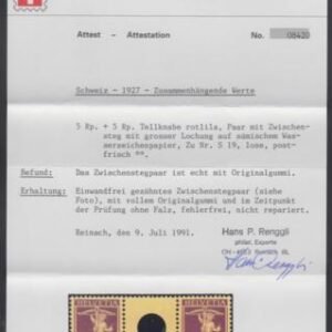 Switzerland SBK S19 NH VF Renggli Cert Pristine