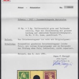 Switzerland SBK S21 NH XF Renggli Cert Pristine