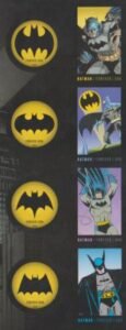 US 4928-35b Modern Imperf Batman Block of 8
