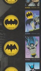 US 4928-35b Modern Imperf Batman Block of 8