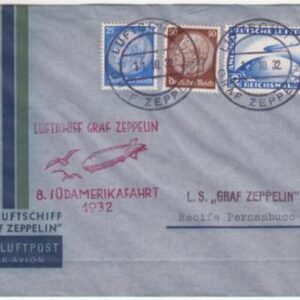Germany 1932 8th So. Am. Flight  with C36, Official Airmail Envelope