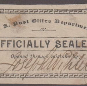 US LOX11 Post Office Seal Use On Piece, Damaged as Usual cv $175+