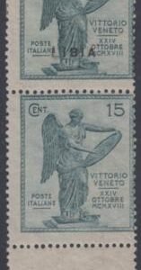 Libya 35 var. Ave - F Mint LH Pair, One Without Overprint, New Issue Signature cv $2,900