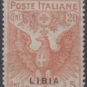 Libya B3 var. VF Mint LH Overprint at Bottom cv £40.00