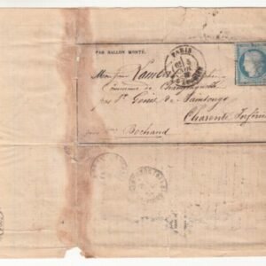 France Ballon Monte:Le "Gironde"   Paris to Charente inferieure