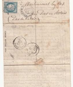 France Ballon Monte: Le "General Uhrich" VF complete folded letter on Ballon Monte  Paris cancel,Pas-en-Artois backstamp