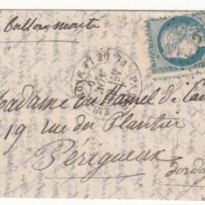 France Ballon Monte: Le  "General Uhrich" sent to Perigeux