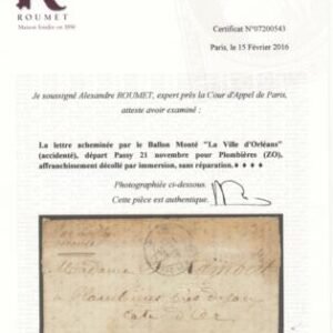 France Ballon Monte: Le  "General Uhrich" sent to Perigeux