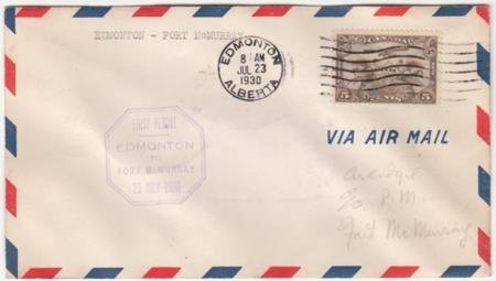 INV-19880x1_1a96f7e0-a07f-4e01-9d57-00e998897e64 Canada 1930 First Flight with CL49 , Edmonton - Ft. McMurray