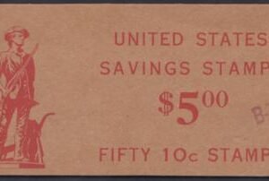 US S1c Savings Stamp VF Mint NH Scarce Unexploded Booklet with 5 Panes- Very Fresh cv $750
