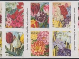 US 5042-51d Modern Imperf Botanical Art Block of 10