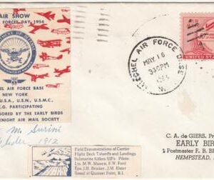 US 1954 Air Show Cover with C47 Signed by Pilot Andrew M. Surini