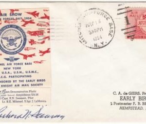 US 1954 Air Show Cover with C47 Signed by Pilot Richard N. Swenson