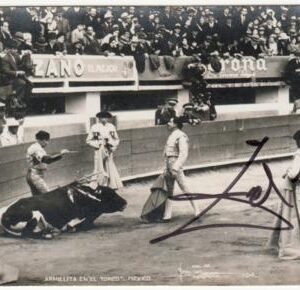 Mexico 1936 1936 B&W PPC of bullfighting, Signed by Salvador Dali