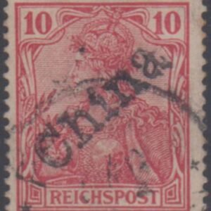 German Offices in China 19 F - VF Used Signed Block cv $875