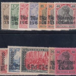 German Offices in Morocco 33 - 44 VF Mint LH Fresh cv $466.75