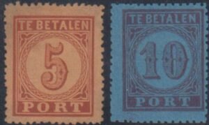 Netherlands J1 - 2 F - VF Mint LH OG, Fresh cv $222.50