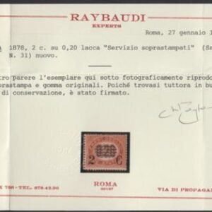 Italy 39 Fine Mint LH Raybaldi Cert cv $800
