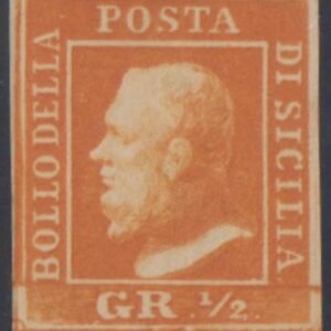 Italian States - Sicily 10h F - VF Mint Hinged Fresh OG cv $700