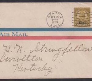 US 666 First Day Cover Newton, KS - XF on VF Airmail Cover cv $900
