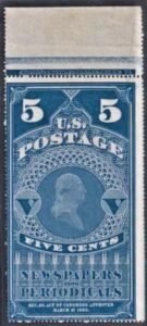 US PR5 Newspapers Ave - F Mint Plate # Single cv $225++