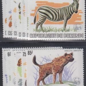 World Wildlife Fund Burundi 589a - 601a Overprint VF - XF NH cv $1,000
