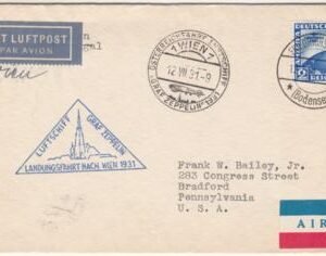 Germany 1931 Austria Zeppelin Flight with C38